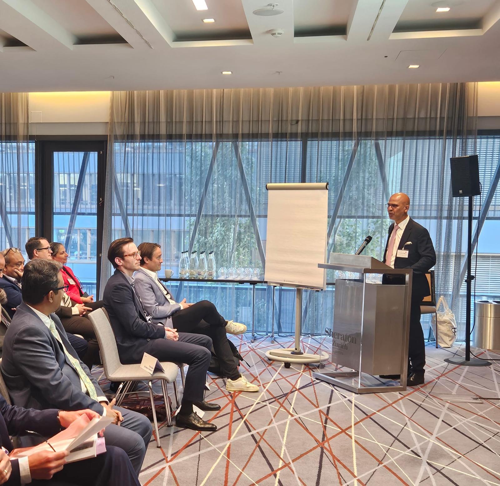 Ambassador Mridul Kumar delivered keynote speech at Invest India Workshop organized in association with Swissmem in Zurich, 16 May 2025.